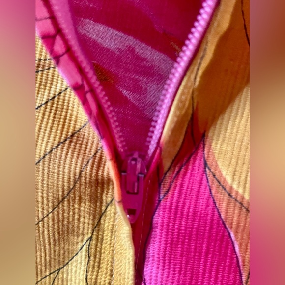 Vintage Psychedelic Chrysanthemum Shift Mini Dress - Picture 6 of 6